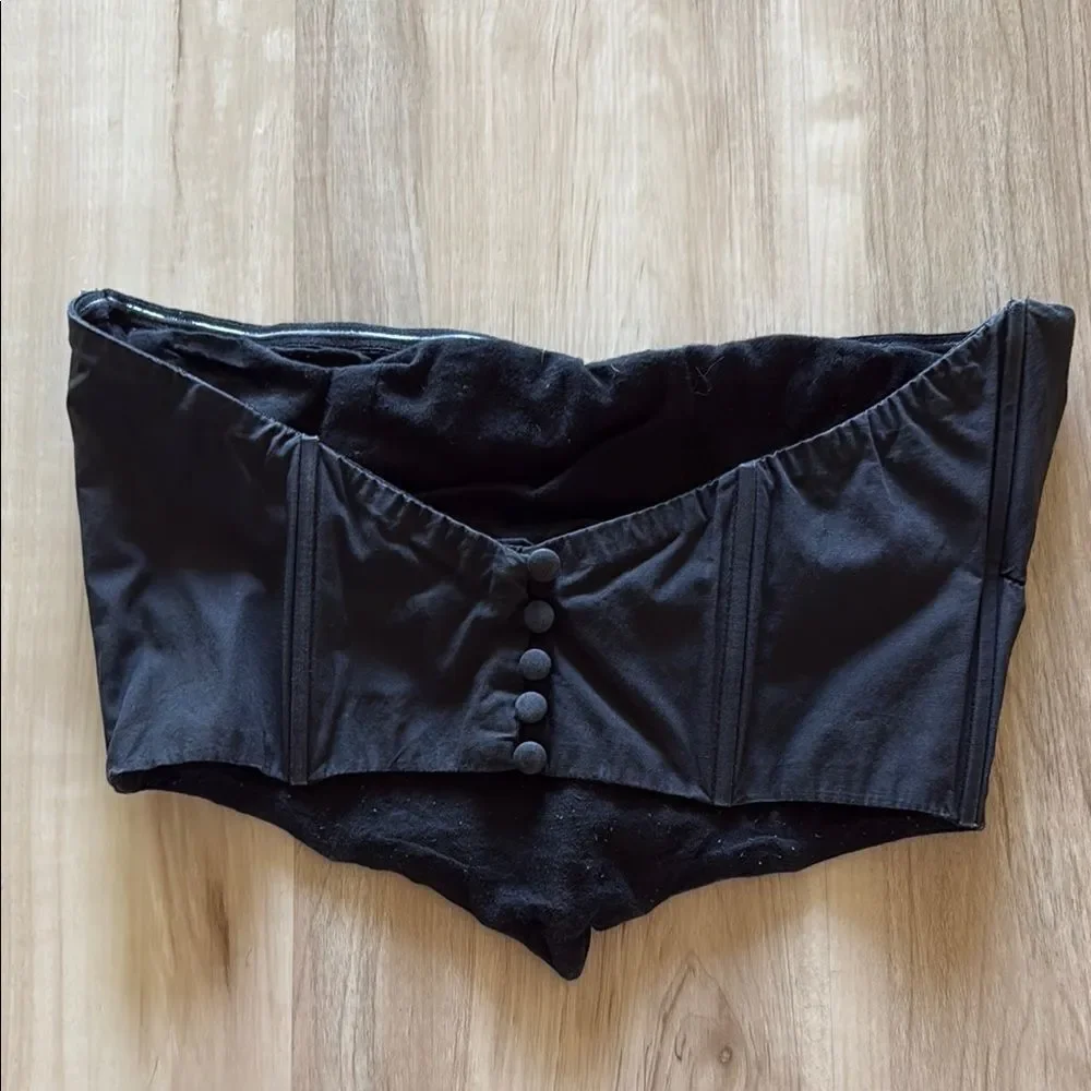 Princess Polly Black Corset Crop Top - Picture 2 of 4